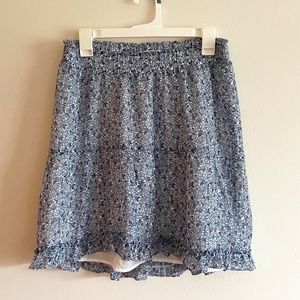 NWT Loft Petite Blue Floral Skirt